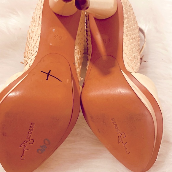 NEW REPORT SIGNATURE NEW CREAM PLATFORM HEELS 6.5 - Picture 6 of 8